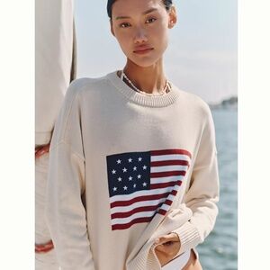 Beach Riot x Anthropologie Callie Americana Sweater L